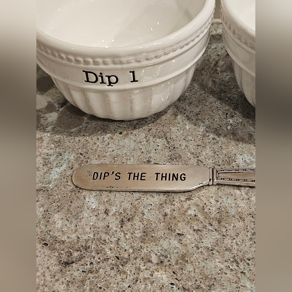 Mud Pie Dip's the Thing Stacked Dip Cups Ceramic - Picture 4 of 8